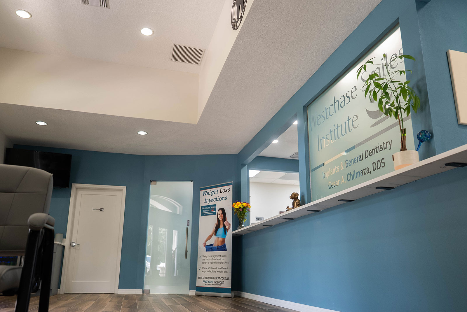 front desk side angle