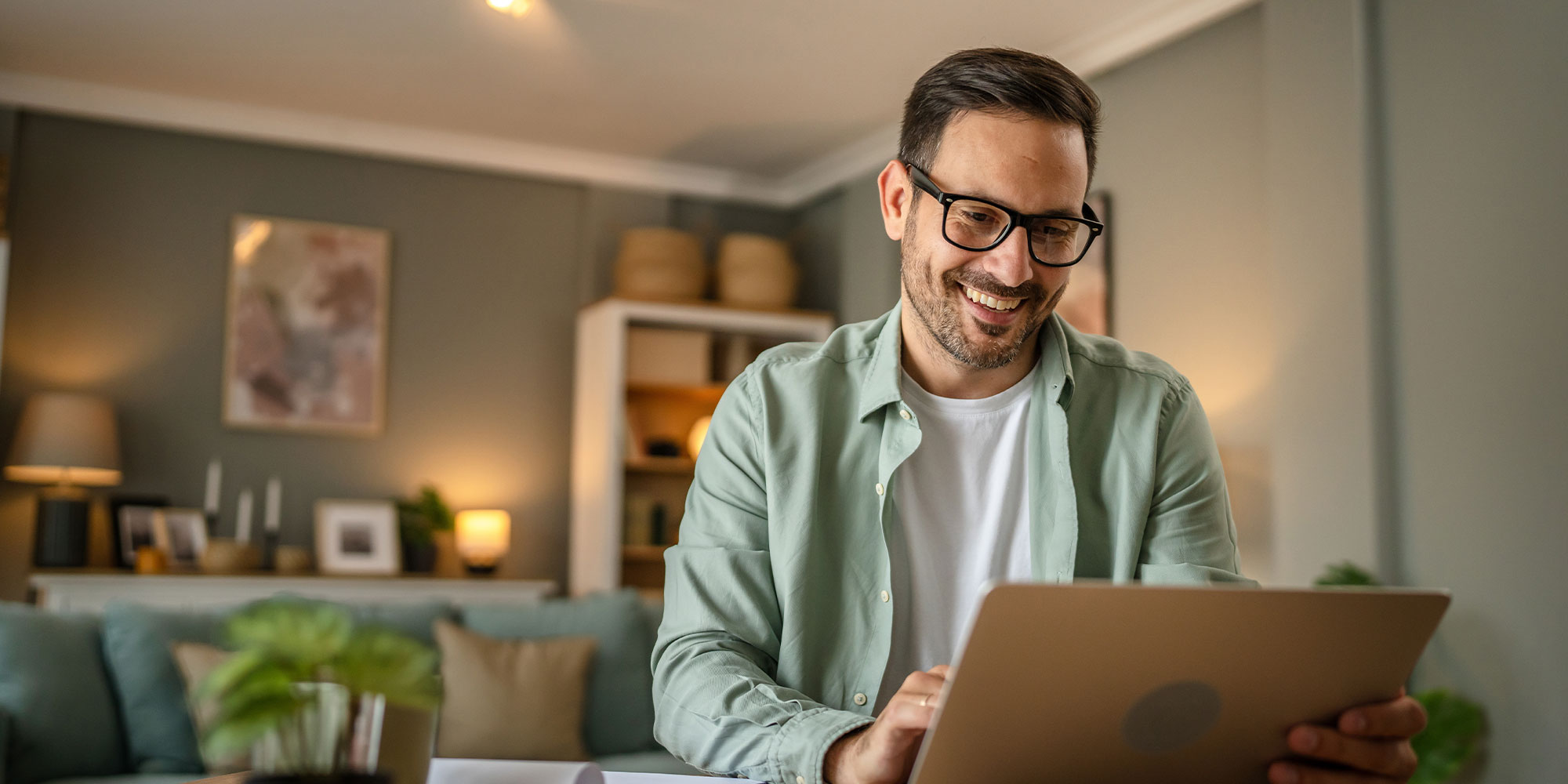 person looking at privacy policy